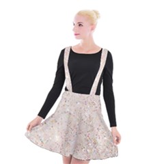 white sparkle glitter pattern Suspender Skater Skirt
