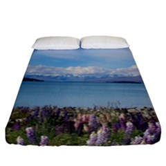 Lake Tekapo New Zealand Landscape Photography Fitted Sheet (california King Size) by paulaoliveiradesign