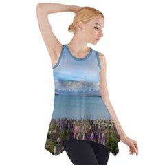 Lake Tekapo New Zealand Landscape Photography Side Drop Tank Tunic by paulaoliveiradesign