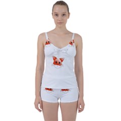 Animal Image Fox Tie Front Two Piece Tankini