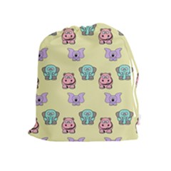 Animals Pastel Children Colorful Drawstring Pouches (extra Large)