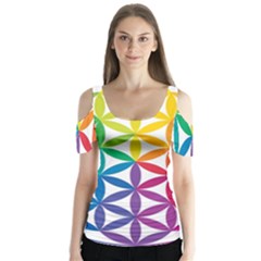 Heart Energy Medicine Butterfly Sleeve Cutout Tee 