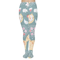 Cute Cat Background Pattern Women s Tights by BangZart