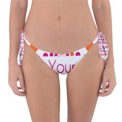 Be Yourself Pink Orange Dots Circular Reversible Bikini Bottom by BangZart