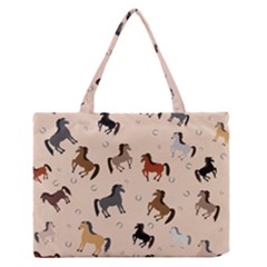 Horses For Courses Pattern Medium Zipper Tote Bag