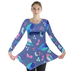 Birds And Butterflies Long Sleeve Tunic 