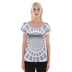 Illustration Binary Null One Figure Abstract Cap Sleeve Tops by BangZart