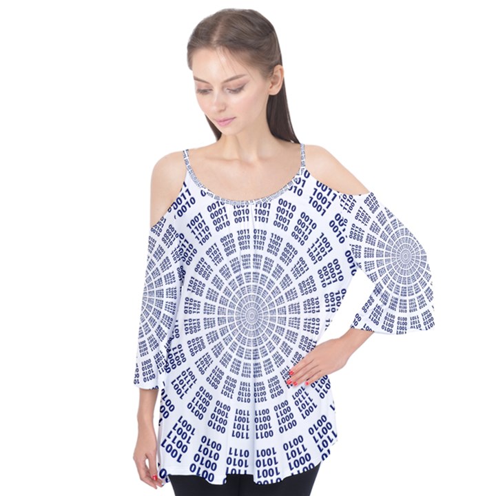 Illustration Binary Null One Figure Abstract Flutter Tees