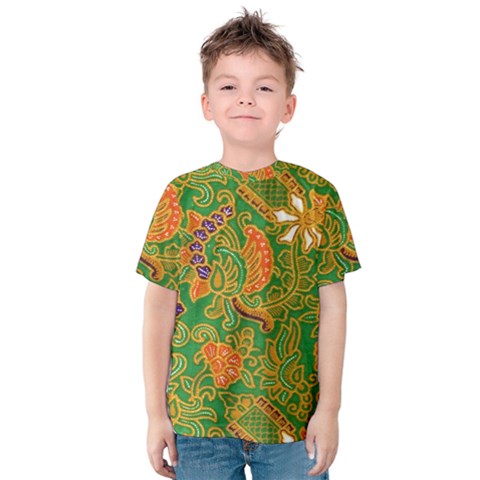 Art Batik The Traditional Fabric Kids  Cotton Tee by BangZart