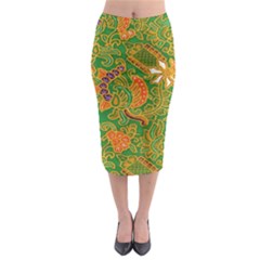 Art Batik The Traditional Fabric Midi Pencil Skirt