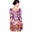 Colorful Art Traditional Batik Pattern Long Sleeve Velvet Bodycon Dress View2