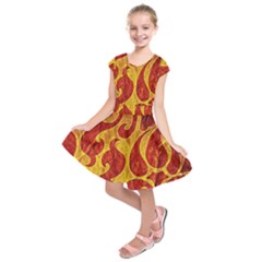 Abstract Pattern Kids  Short Sleeve Dress