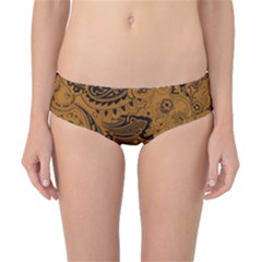 Art Traditional Batik Flower Pattern Classic Bikini Bottoms