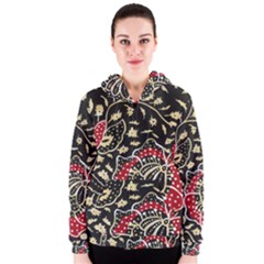 Art Batik Pattern Women s Zipper Hoodie