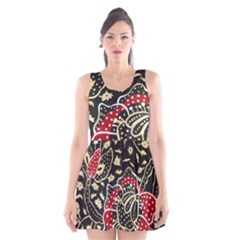 Art Batik Pattern Scoop Neck Skater Dress