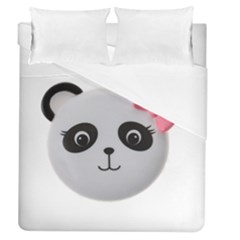 Pretty Cute Panda Duvet Cover (queen Size) by BangZart