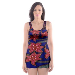 Batik  Fabric Skater Dress Swimsuit by BangZart