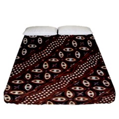 Art Traditional Batik Pattern Fitted Sheet (queen Size)