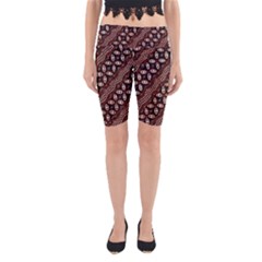 Art Traditional Batik Pattern Yoga Cropped Leggings