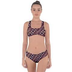 Art Traditional Batik Pattern Criss Cross Bikini Set by BangZart