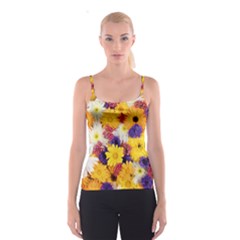 Colorful Flowers Pattern Spaghetti Strap Top