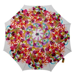 Abstract Colorful Heart Hook Handle Umbrellas (medium)