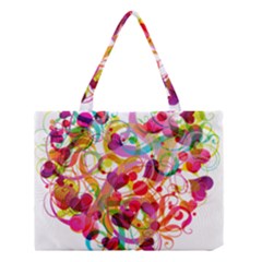 Abstract Colorful Heart Medium Tote Bag by BangZart