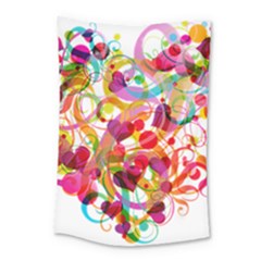 Abstract Colorful Heart Small Tapestry