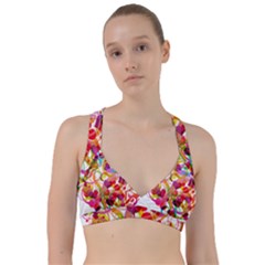 Abstract Colorful Heart Sweetheart Sports Bra