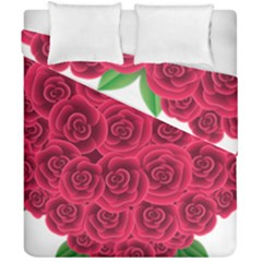 Floral Heart Duvet Cover Double Side (california King Size) by BangZart