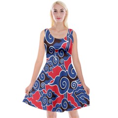 Batik Background Vector Reversible Velvet Sleeveless Dress