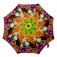 Colorful Flowers Hook Handle Umbrellas (large) by BangZart