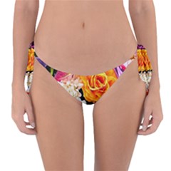 Colorful Flowers Reversible Bikini Bottom