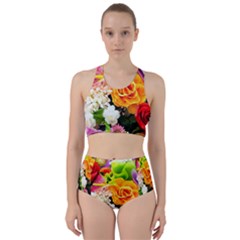 Colorful Flowers Bikini Swimsuit Spa Swimsuit 