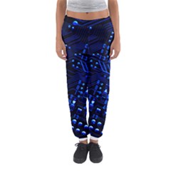 Blue Circuit Technology Image Women s Jogger Sweatpants by BangZart