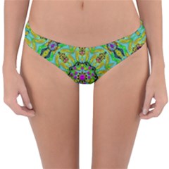 Golden Star Mandala In Fantasy Cartoon Style Reversible Hipster Bikini Bottoms by pepitasart