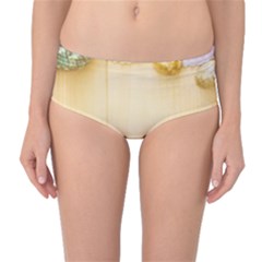 Sea Shell Pattern Mid-waist Bikini Bottoms