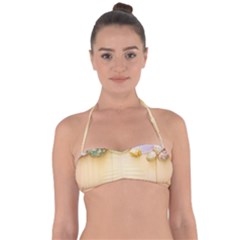 Sea Shell Pattern Halter Bandeau Bikini Top