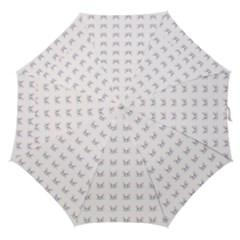 Pink Cute Cat Pattern Straight Umbrellas by paulaoliveiradesign