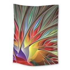 Fractal Bird Of Paradise Medium Tapestry by WolfepawFractals