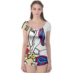 I Love Unicorn  Boyleg Leotard  by ninabolenart