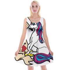 I Love Unicorn  Reversible Velvet Sleeveless Dress by ninabolenart