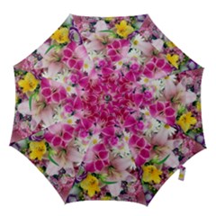 Colorful Flowers Patterns Hook Handle Umbrellas (medium)