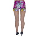 Colorful Flowers Patterns Skinny Shorts View2
