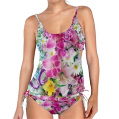 Colorful Flowers Patterns Tankini Set by BangZart