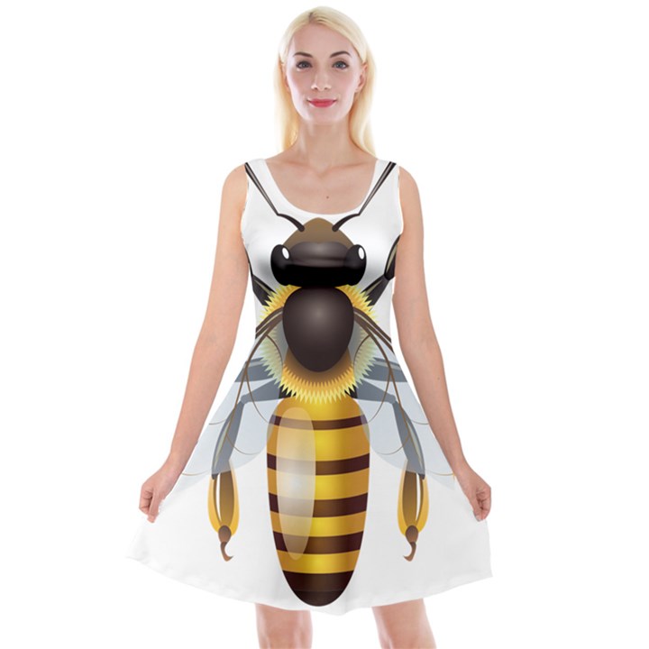 Bee Reversible Velvet Sleeveless Dress