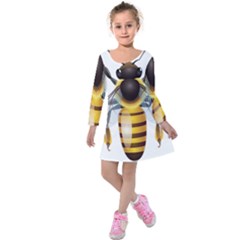 Bee Kids  Long Sleeve Velvet Dress by BangZart