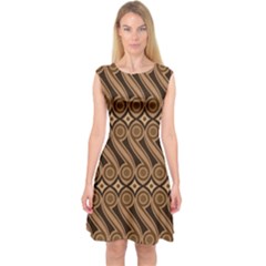 Batik The Traditional Fabric Capsleeve Midi Dress