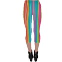 Colorful striped background Capri Leggings  View2