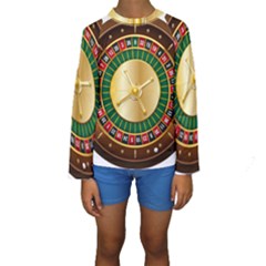 Casino Roulette Clipart Kids  Long Sleeve Swimwear